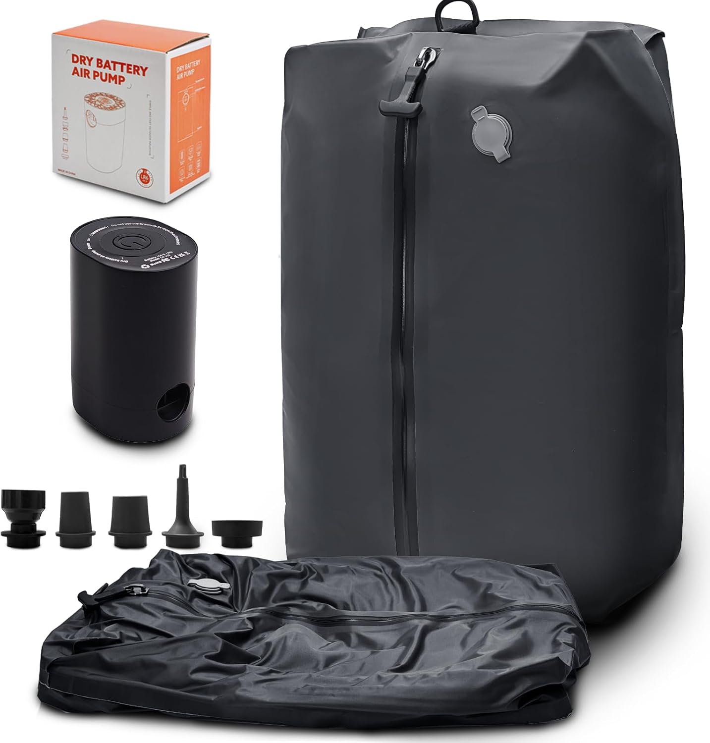 Vacuum Bags for Travel with Cordless Pump, 30L Airtight Compression TPU Bags,IP67 Reusable Storage Bag for Suitcase, Backpack, Luggage, Moving (1PC+Pump)