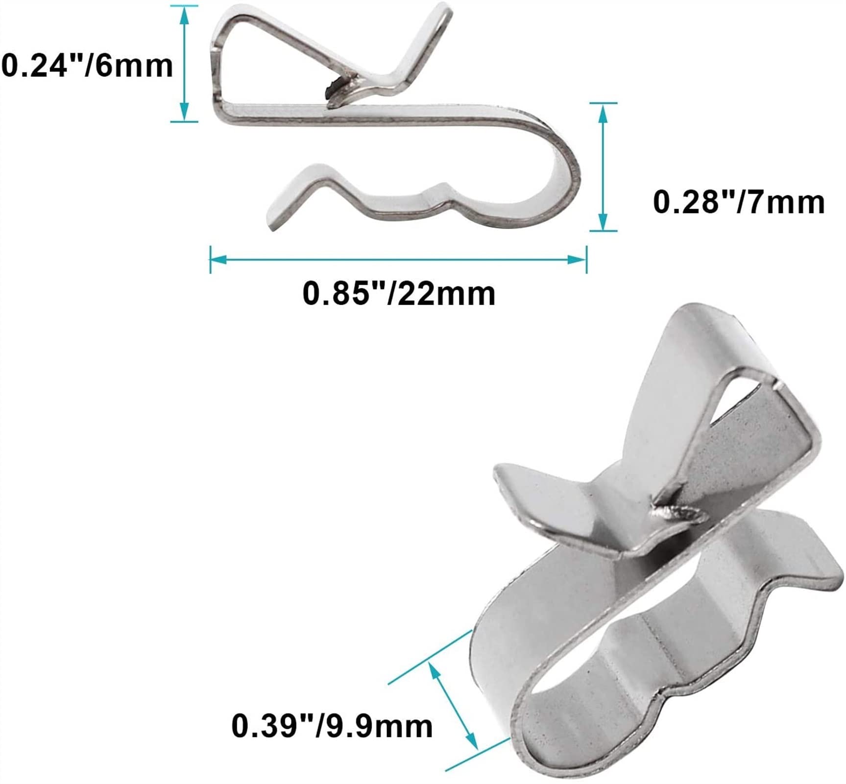 Clip de cable solar acero inoxidable | 100-400 piezas for gestión de cables solares fotovoltaicos: clips for cables de acero inoxidable(200 pieces)
