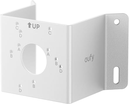 eufy Corner Mount Bracket (T870B), Metal Outdoor Adapter for All eufy PoE Cameras and Select Wi-Fi Outdoor Cameras, Expands Surveillance Coverage, Easy Installation