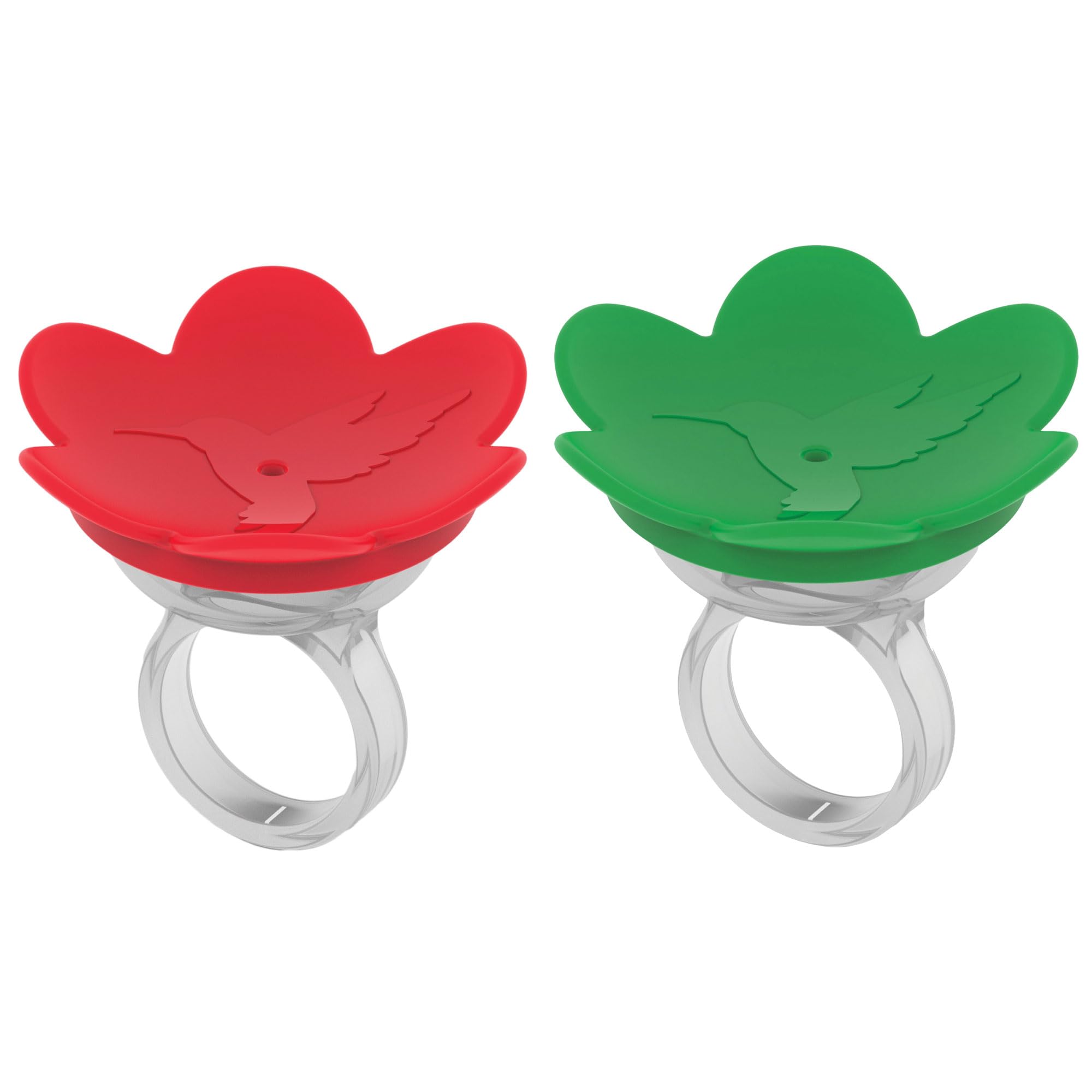 2-Pack - ZUMMR Hummingbird Ring Feeder - Hand Feed Hummingbirds Right in Your Backyard. Get up Close and Personal with Nature. Proudly Made in The U.S.A. - The Origina Yellow and Red