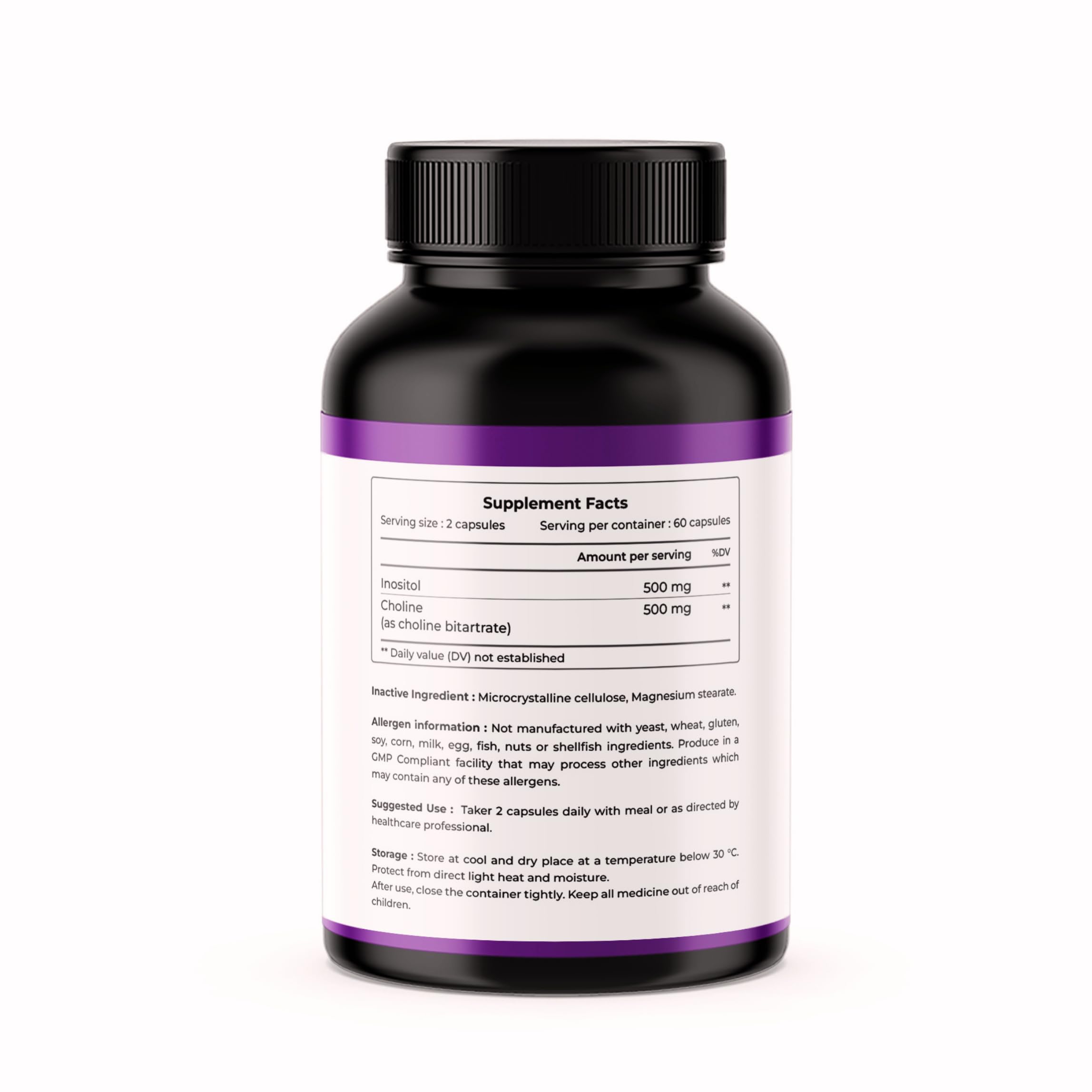CITRUS NUTRACEUTICALS Choline & Inositol 500mg Capsules 1
