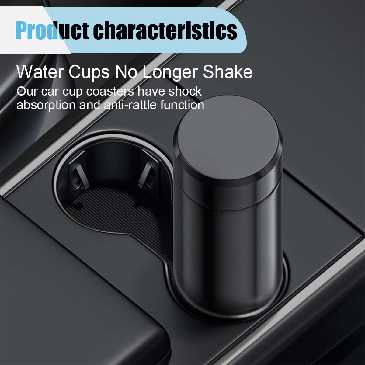 Car Cup Holder Position Limiter Cup Holder Pad with Self Adhesive Anti Shake Cup Slot Insert Cup Holder — view 5