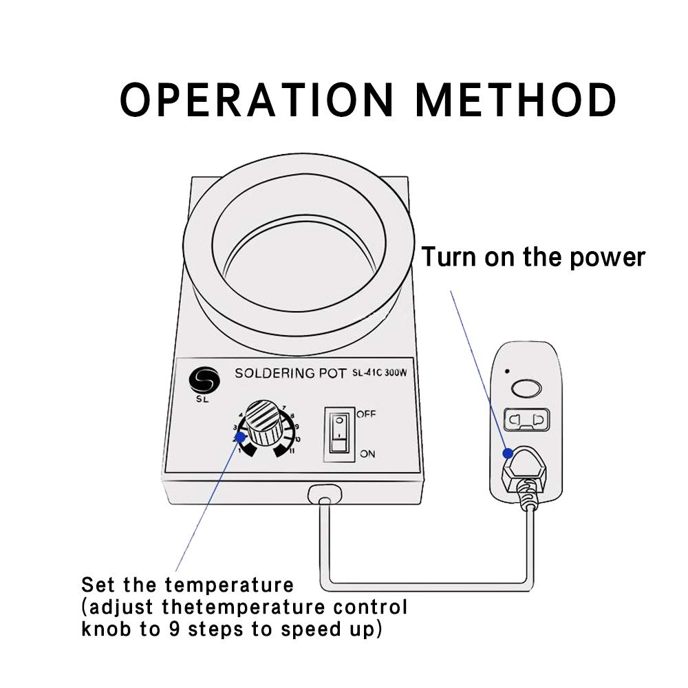 Pot à Souder Portatif En étain, Kit De Fusion Des Métaux 320