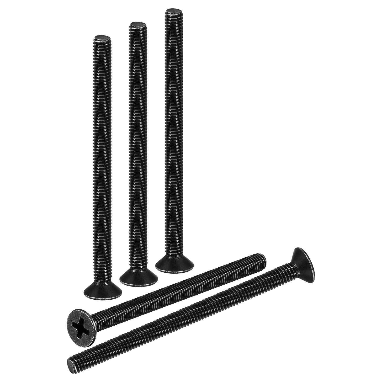 DTGN M3-0.5x40 Flat Head Machine Screws - 50PCS - Good for Electronics and Machinery - 304 Stainless Steel Phillips Countersunk Micro Metric Machine Screw Bolts- Black