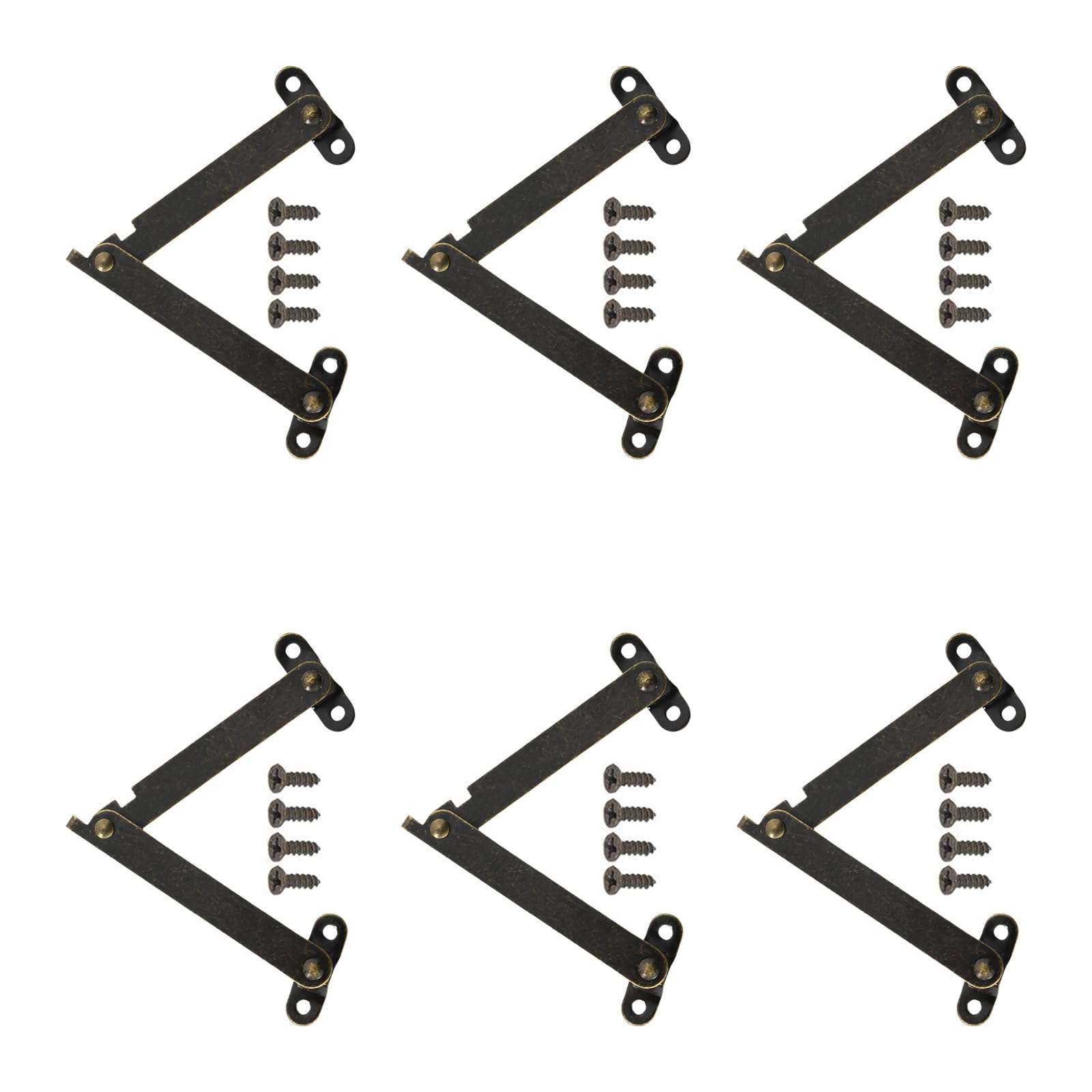 Elnwnnkc Multicolor Metal Hinges For Wooden Box Lid Strong Strong Jewelry Cover Holder Smooth Quiet Opening Mechanism Rustproof Lid Joint