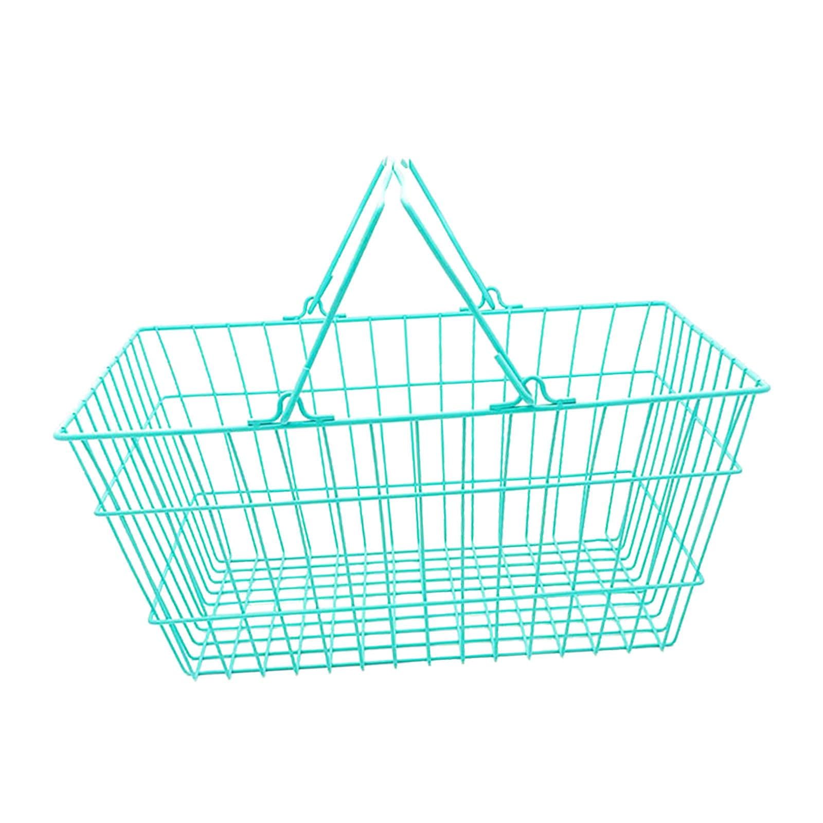Einkaufskörbe mit Griff, Supermarkt Organizer, Korb für, Ideal für Schuppen, Schlafzimmer Und Schränke, Blau