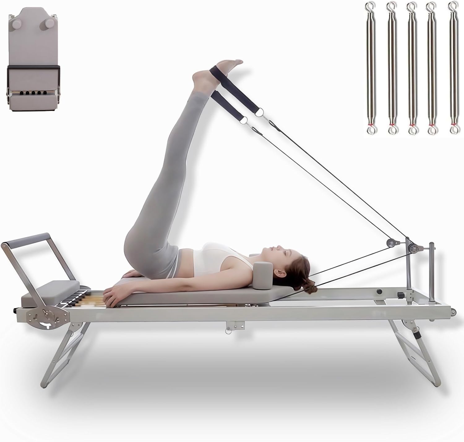 HCZZX 折りたたみ式多機能ピラティスリフォーマー、ピラティスヨガ