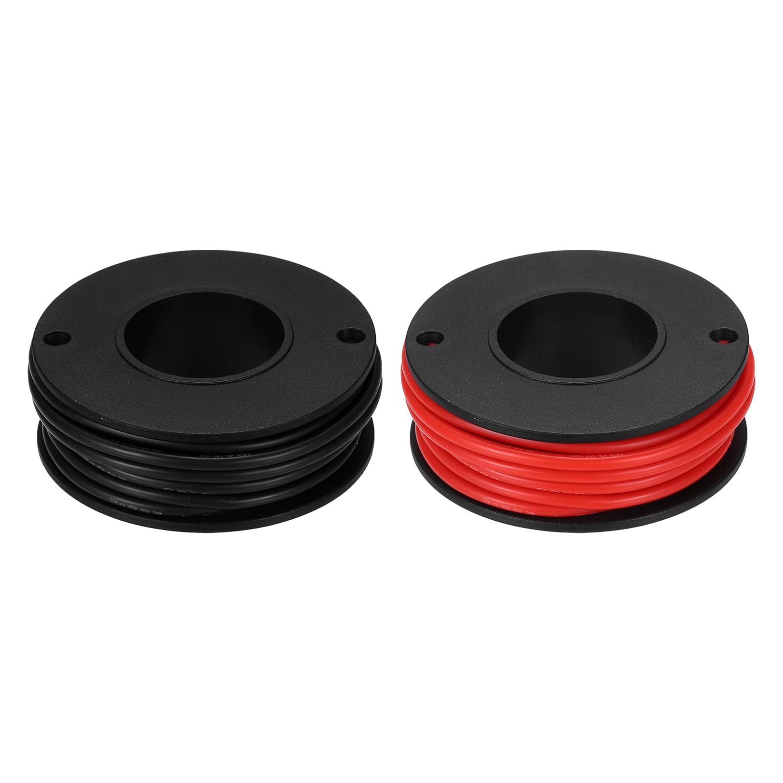 sourcing map 2pcs 18 AWG Silicone Electrical Wire Spool, 18 Gauge 4.6m/15ft Electrical Wires, 600V 200C Tinned Copper Stranded High Temp Battery Wire for Automotive, RV Inverter - Red & Black — image 1