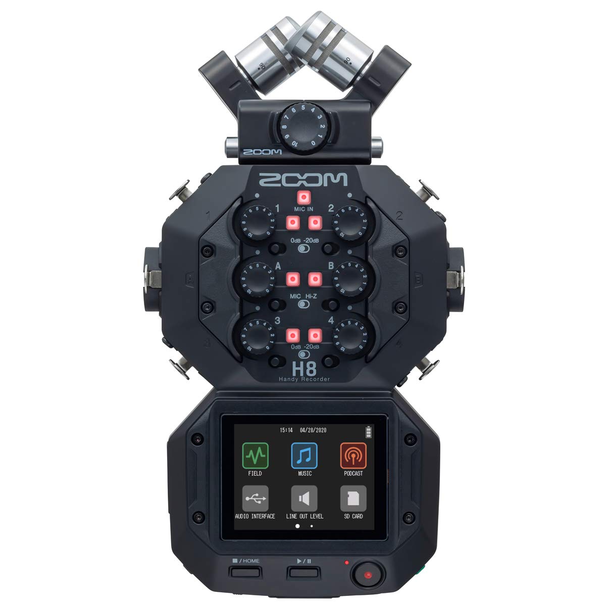 Zoom H8 przenośny cyfrowy dyktafon audio + słuchawki keepdrum