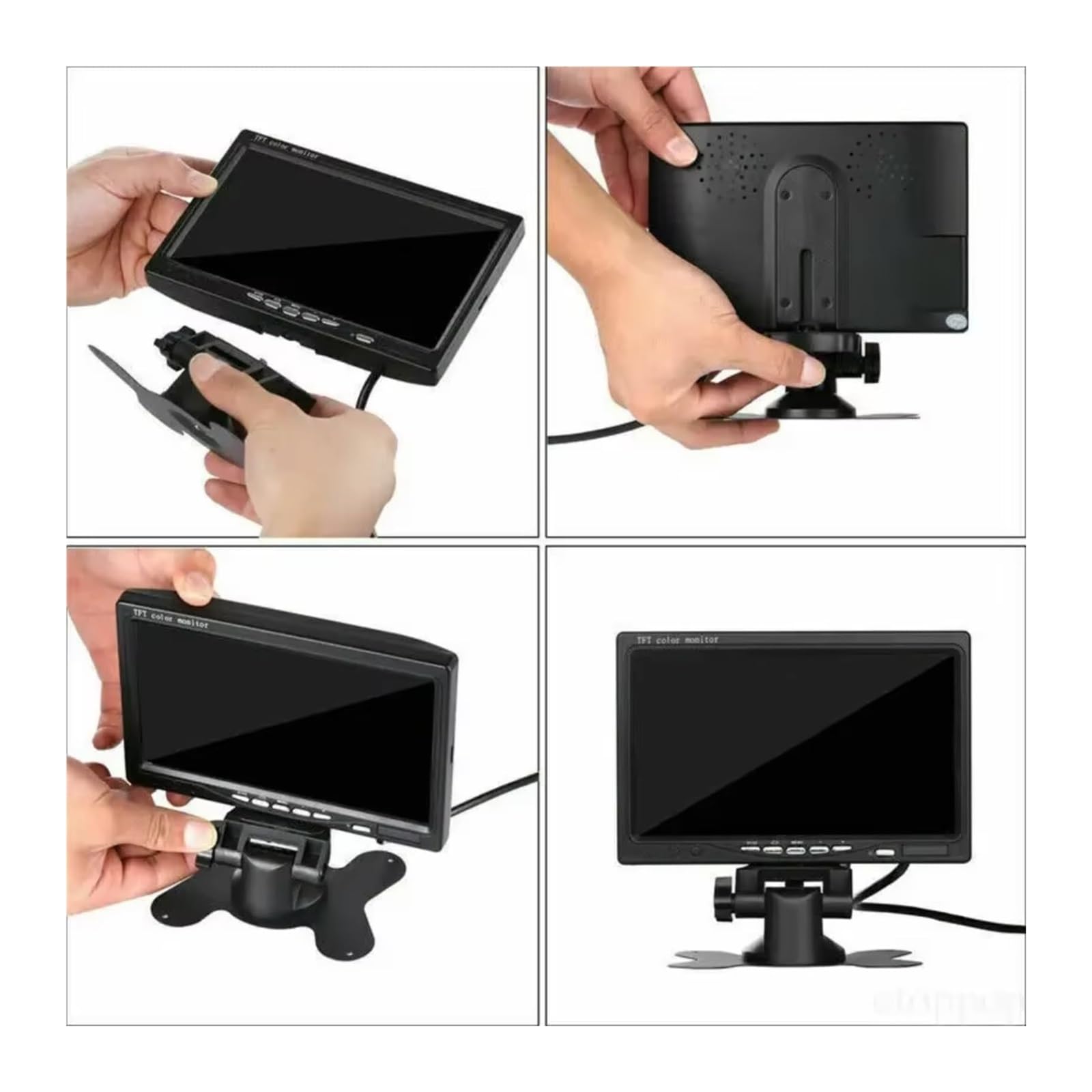 Kamera cofania 7-calowy ekran TFT LCD wyświetlacz monitora samochodowego do kamery cofania telewizji cofania (pełny zestaw) (pełny zestaw)