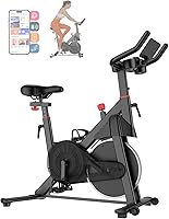 SUPERUN Magnetic Exercise Bike for Home Gym - 32-Level Resistance, Adjustable 4'6"-6'2", 300 lbs Capacity Indoor Cycling