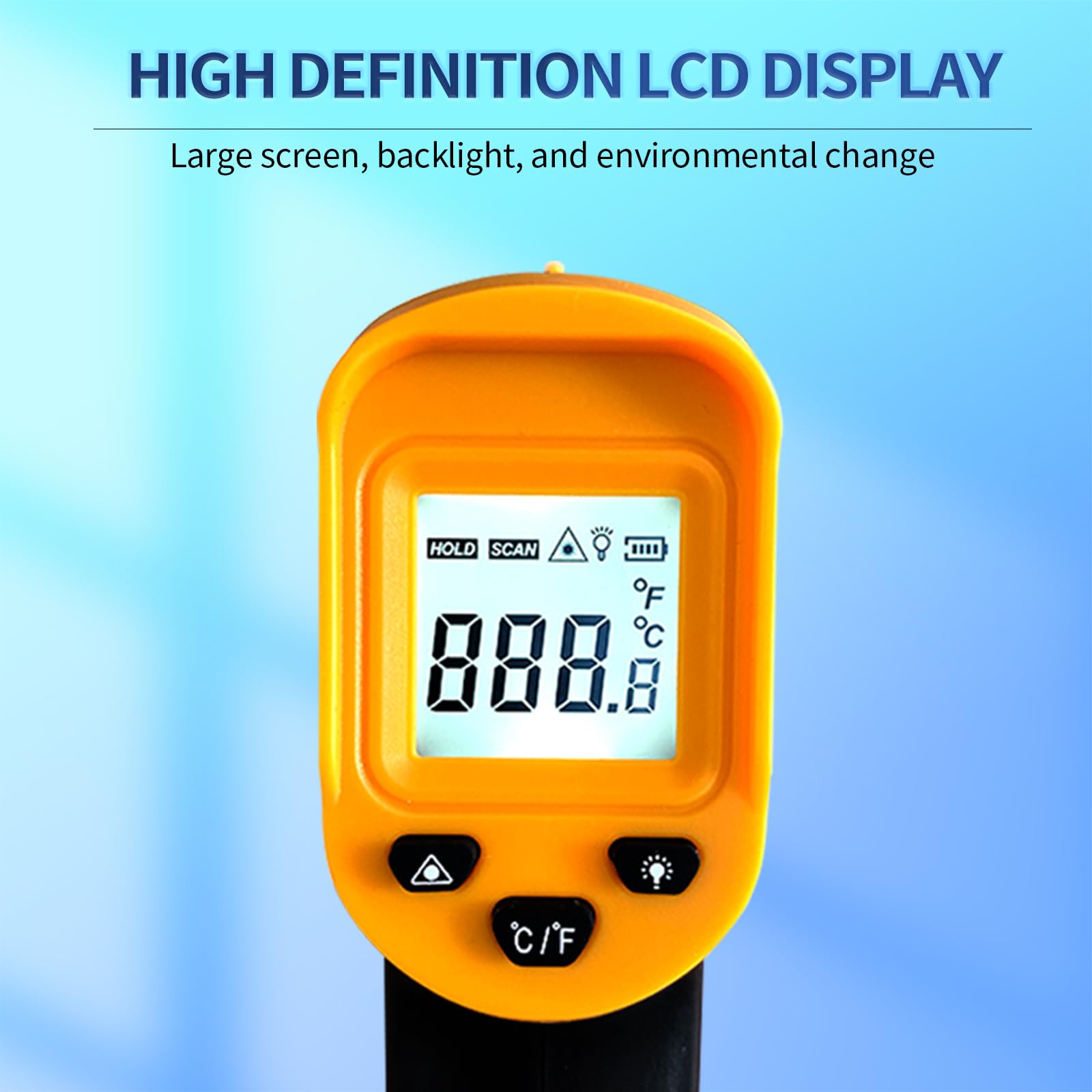 Aazon.co: ERICKHILL Infrared Theroeter Gun -58°F~1112°F, Laser Teperature Gun For Cooking - View #9