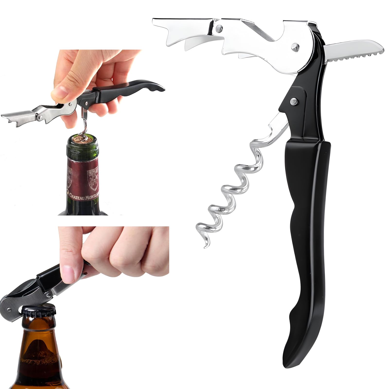 Corkscrews for professional, Wine Opener Wine Key Wine Opener with Foil Cutter, Compact and Stylish Design, for Servers and Bartenders