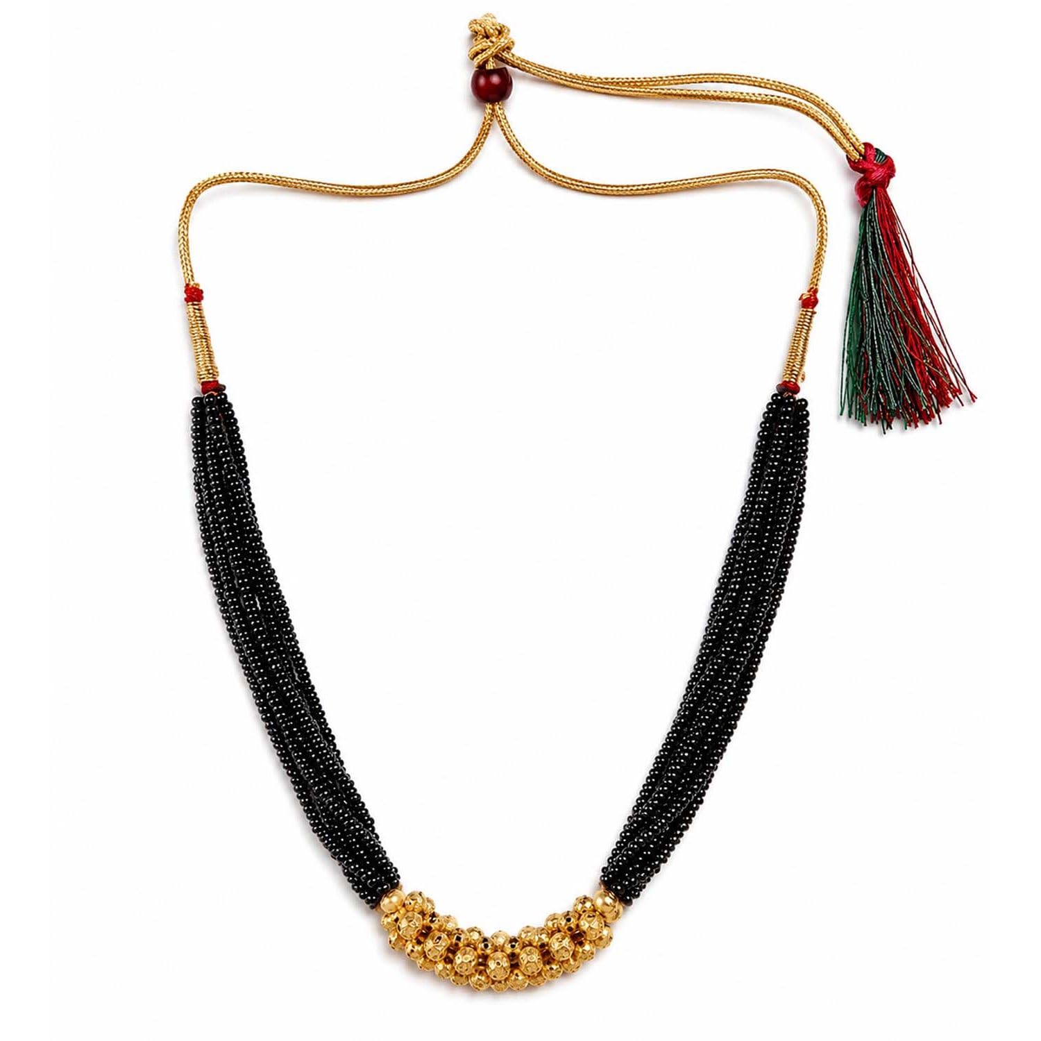vama Fashions Maharashtrian tanmani Wedding Marathi Tushi Mangal sutra Tanmaniya Mani Mala Thushi Mangalsutra Necklace Set for Women-picture-15