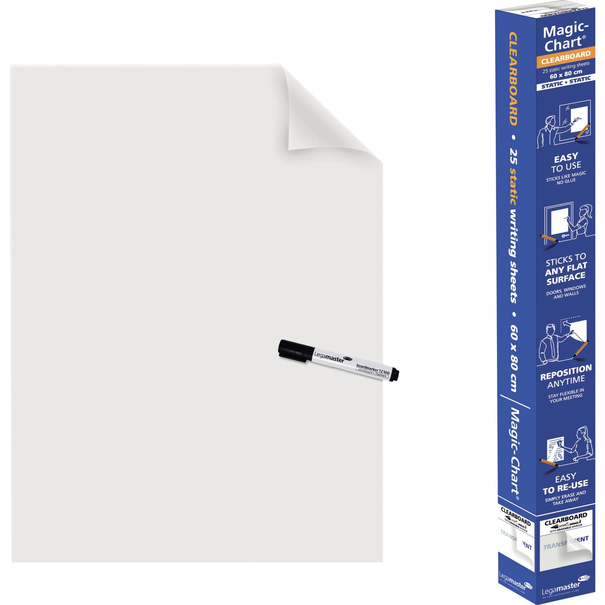 Legamaster Magic-Chart Clearboard foil 60x80cm