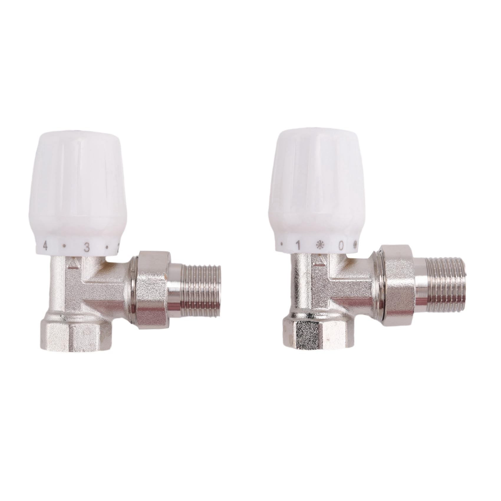 Válvula de Radiador Termostático 10 Piezas 15mm x 1/2 Pulgadas Válvula de Radiador Termostático de ángulo Termostático TRV para Oficina Casa