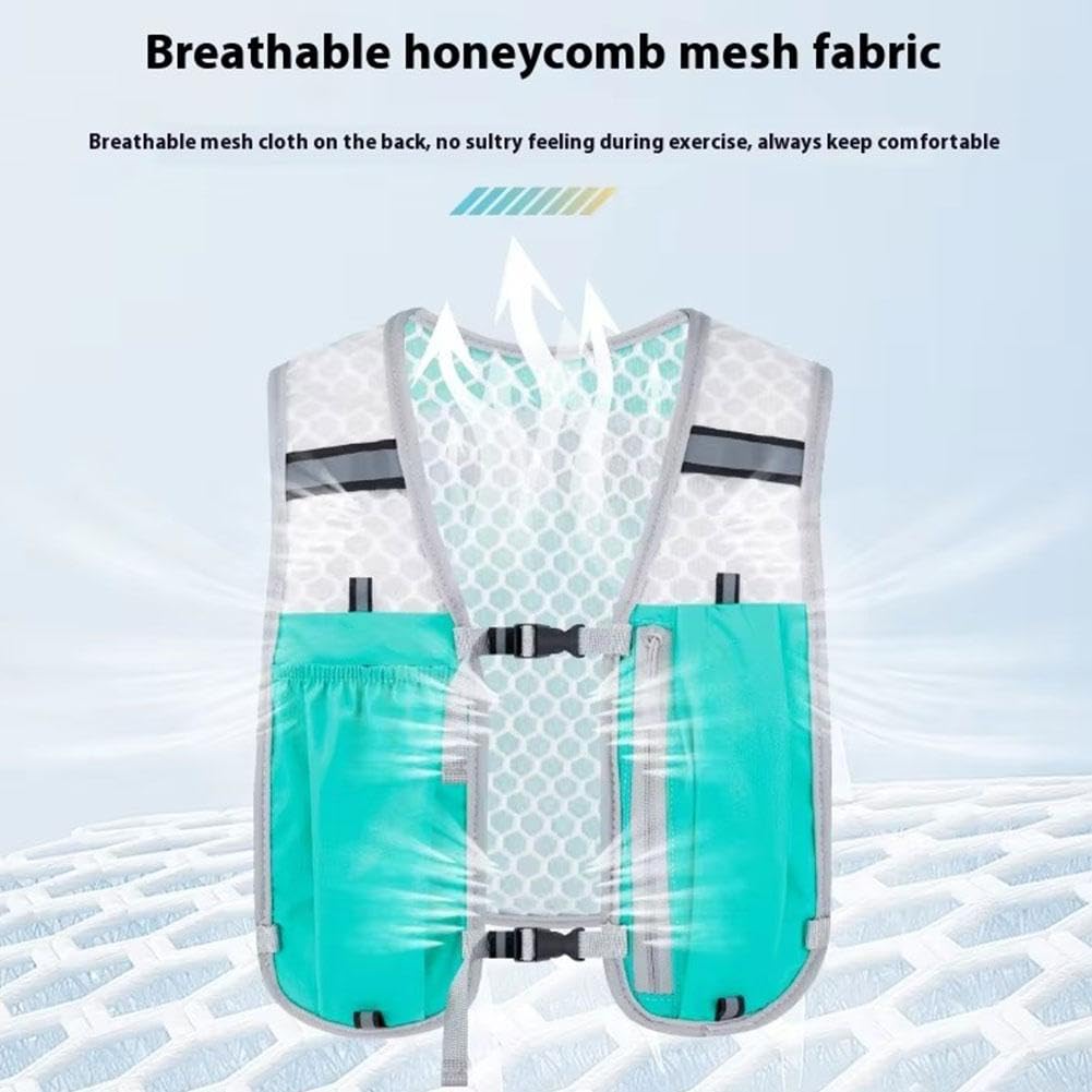 Laufweste für Männer und Frauen, verstellbare Brustgurte, Lauf-Trinkweste mit 550 ml weicher Wasserflasche, atmungsaktiver Trinkrucksack mit reflektierenden Streifen, Laufrucksack für Trailrunning