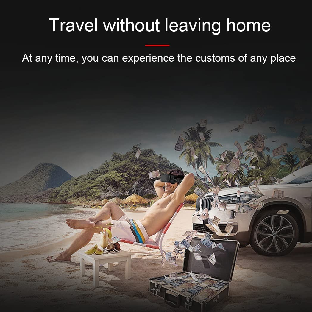 Occhiali VR, Visore Realtà Virtuale, Cuffie 3D VR Compatibile con Tutti Gli, Lente Regolabile per Film e Giochi 3D, per iPhone 13 Pro Max/13 Pro/13/12/11, per Samsung Galaxy S21, Huawei, Xiaomi