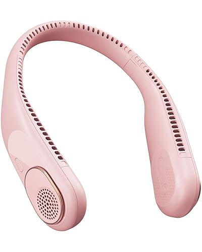 SWEETFULL Portable Neck Fan 360° Cooling Bladeless Personal Fan – Pink