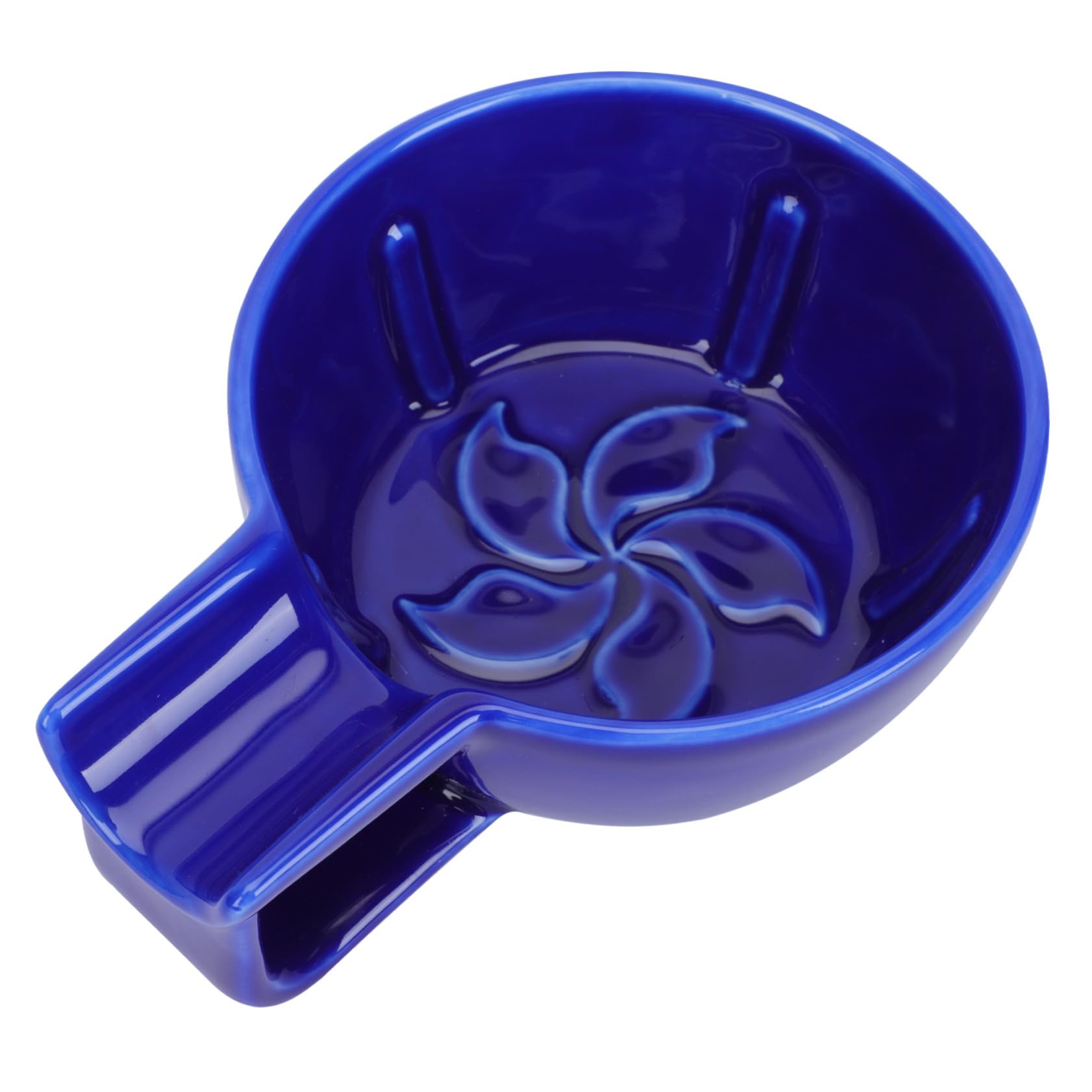 Ciotola da Barba in Ceramica Blu con Liscio e Bocca Larga Ciotola per Sapone da Rasatura Maschile Accessorio Pratico e Resistente per Uso Quotidiano