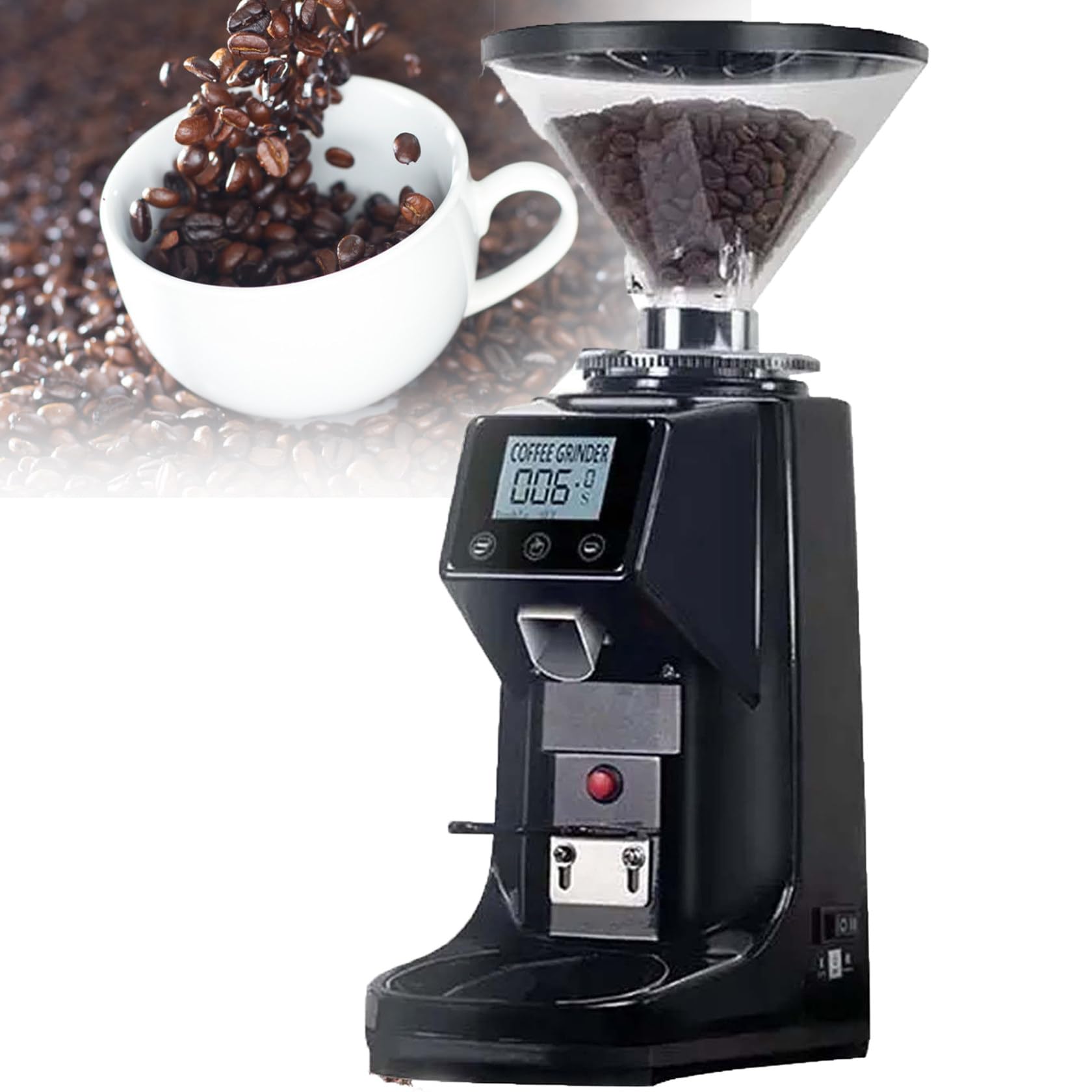 Molino de café Profesional, Molinillo eléctrico de Granos de café con 19 ajustes de Grosor, Ideal para moler Granos de café, Frutos Secos, Especias, Semillas y Granos.
