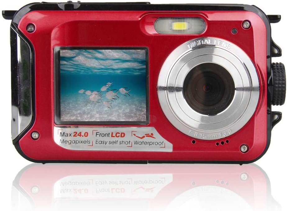 Waterproof Digital Camera Underwater Camera Video Recorder Selfie Dual Screen DV
