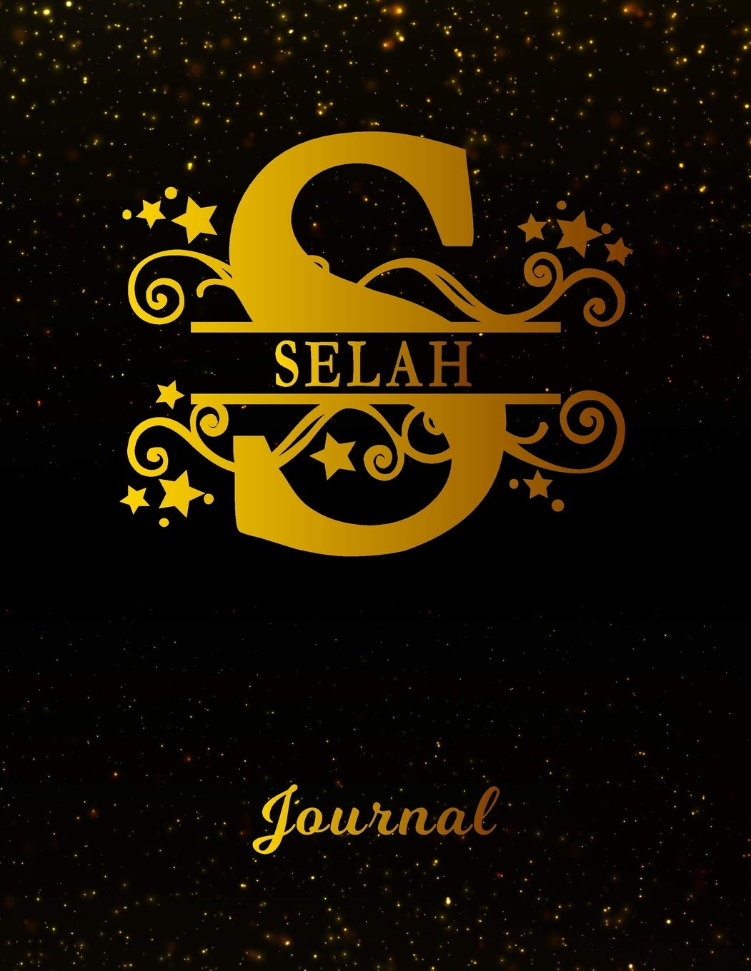 Selah Journal: Letter S Personalized First Name Personal Writing Diary | Black Gold Glittery Space Effect Cover | Daily Diaries for Journalists & ... Taking | Write about your Life & Interests