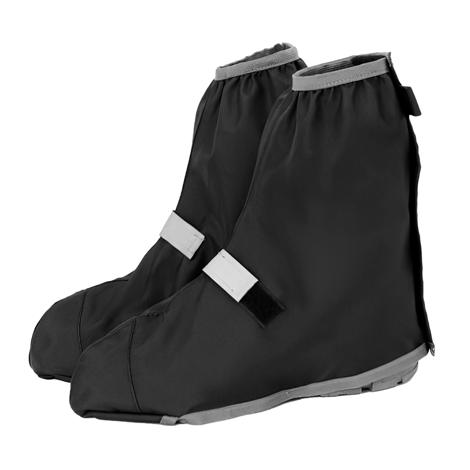 Surchaussures Vélo Imperméables – Protection Pluie & Éclaboussures – Guêtres Cyclistes Unisexes Avec Pointe Renforcée, Semelle Antidérapante & Réfléchissante – XL Noir