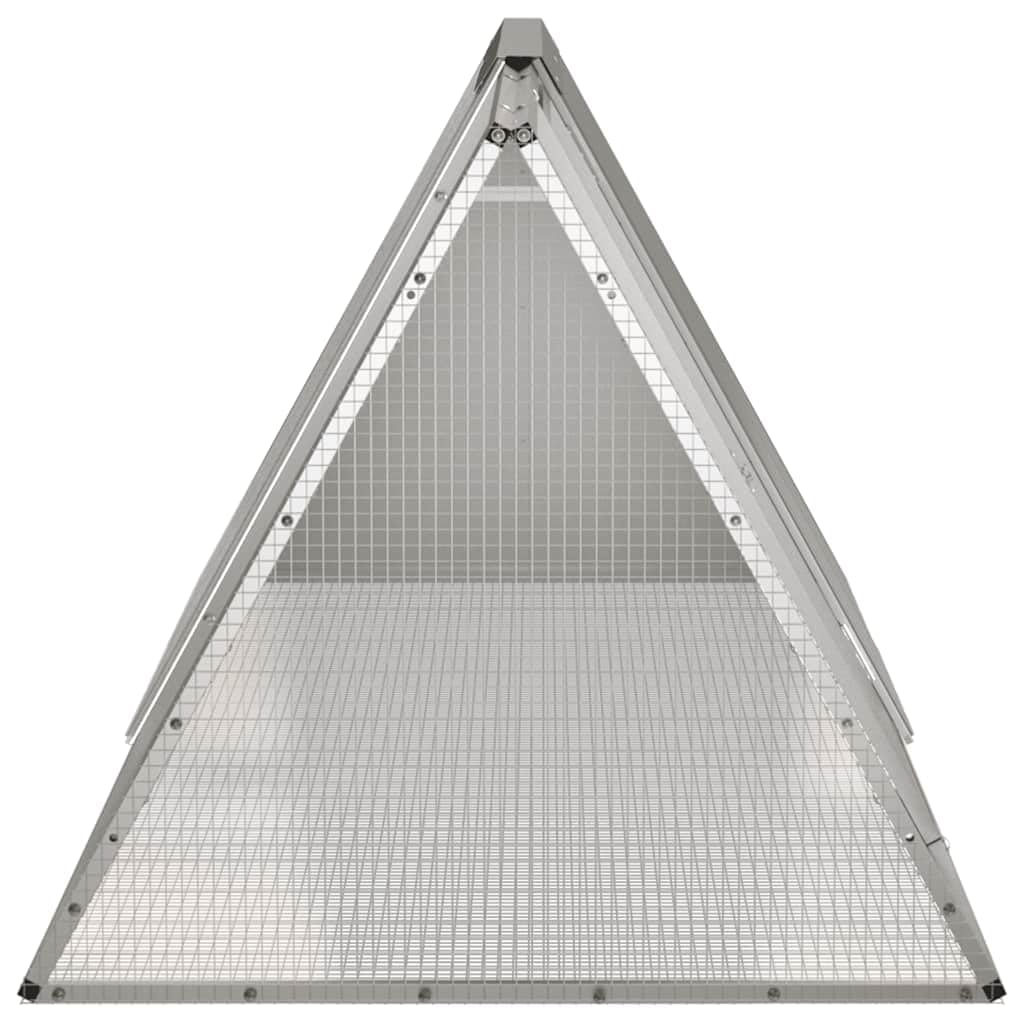 Jaula para conejos de acero galvanizado, color gris, 201,5 x 80,5 x 71 cm, jaula para conejos, cobayas, rejilla, puerta, protección, interior, exterior, jardín, balcón, apartamento