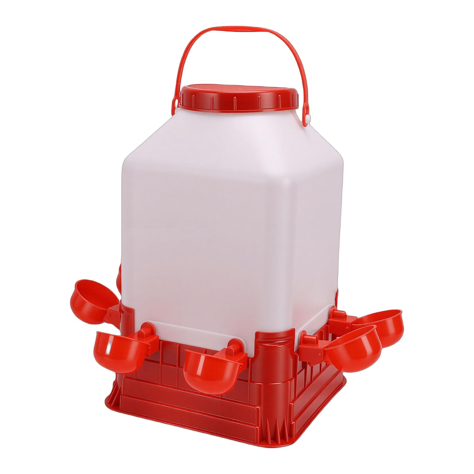 Abbeveratoio per Pulcini Mangiatoia per Polli Durevole e di Grande capacità per Anatre, Fontana per Pollame, Distributore D'acqua in Plastica da 10 Litri per Pollame Multiplo, Facile da