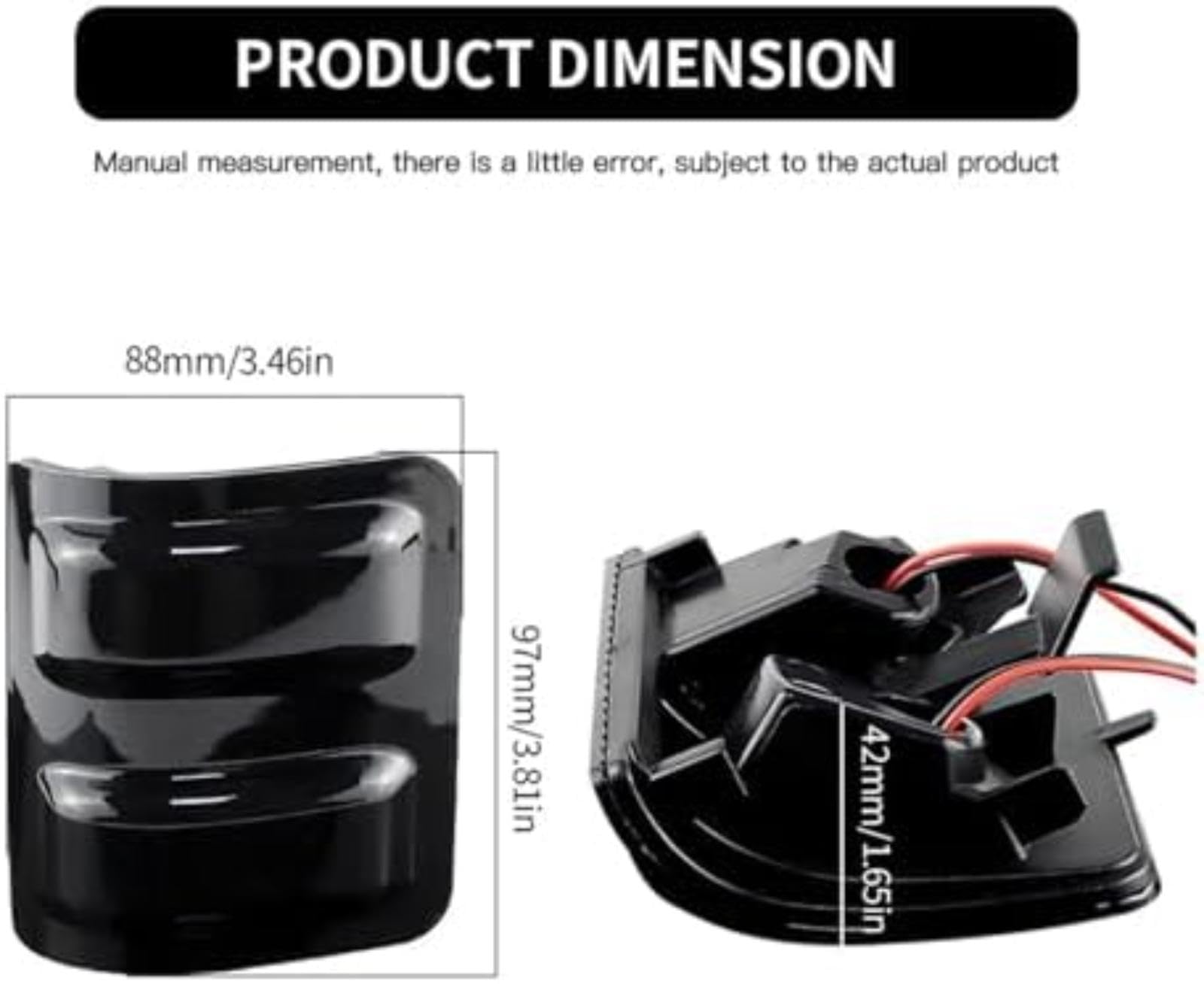 Lampka kontrolna w lusterku bocznym, dla F250, dla F350, dla F450, dla ford F550, dla Super, dla Duty 2008-2013-2016 1 para świateł obrysowych LED Lampa tylna (2pcs Smoke Lens)
