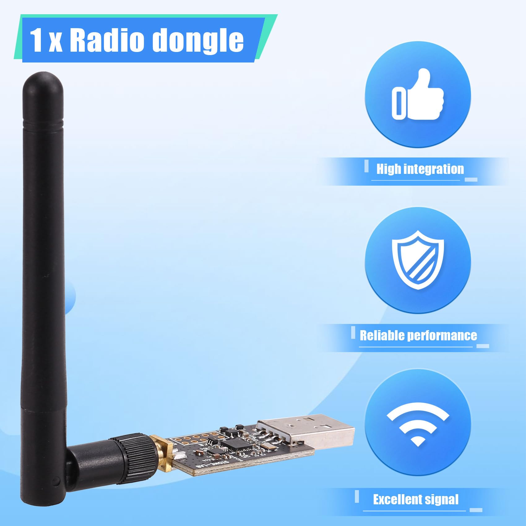 1 . Crazyradio PA - dalekiego zasięgu 2,4 GHz USB Radio Dongle z anteną oparte na NRF24LU1+ zasięg 1 km LOS