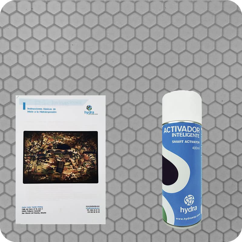 BASIC Kit Hidroimpresion Incluye: 1 Activador hidroimpresión 400 ml + 1 Manual de instrucciones + 1 Lámina de hidroimpresión hexágonos Medidas: Ancho: 50cm. Largo: 100cm (HOT-072)