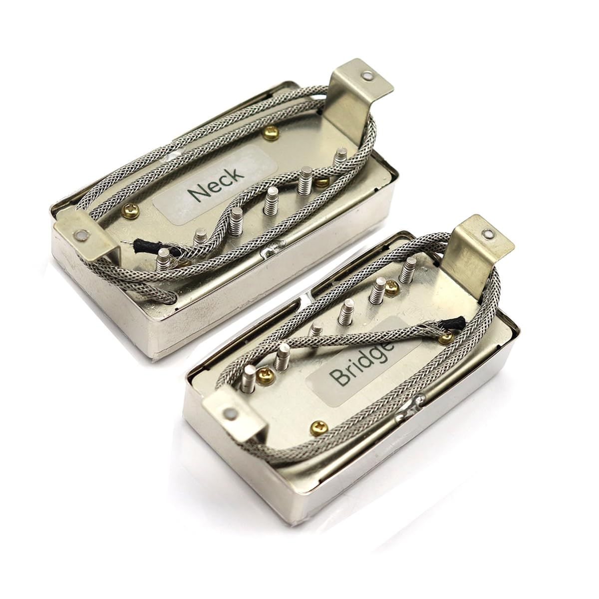 Alnico Lot de 5 micros humbucker pour guitare style PAF Chromé Compatible avec guitare de style LP