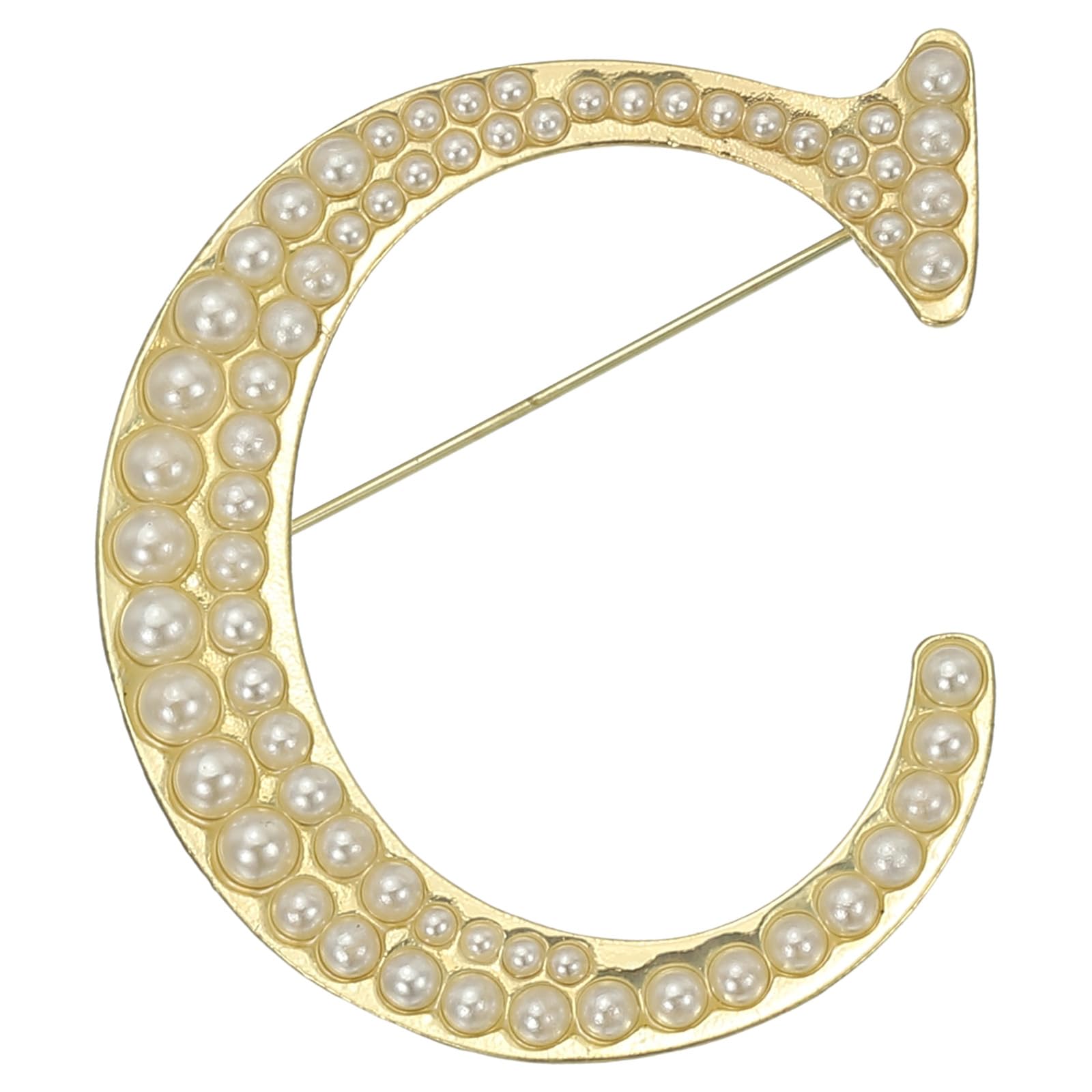 PATIKIL Letter Brooch Pins, Pearl Initial Alphabet Letter Lapel Badges Pin for Women Men Girl Wife Suits Clothes Dress Bouquet Coat Hat Bag Craft Party