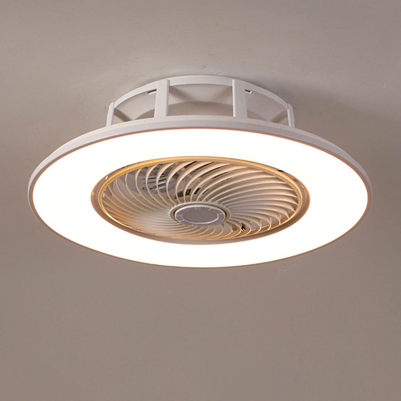 KXEcoLife 48W LED Ceiling Light Fan Lighting Remote 3 Speeds Fans with 22in Modern Indoor Mute for Bedroom Dining Room Living