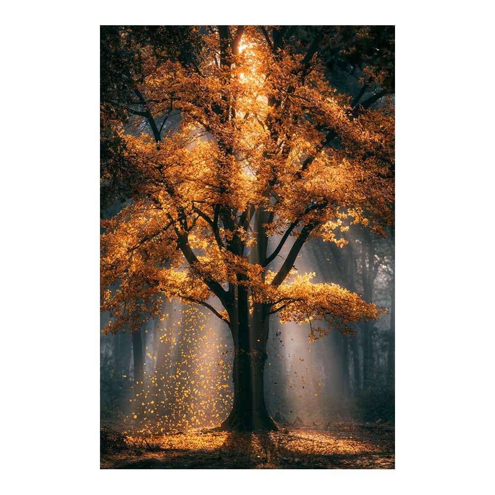 XENIOU Tree Of Life Wall Art Vibrants gold leaf tree canvas wall art, prints for walls, for living room bathroom Bedroom Home Decoration.(Multicolor)-80x120cm Unframed