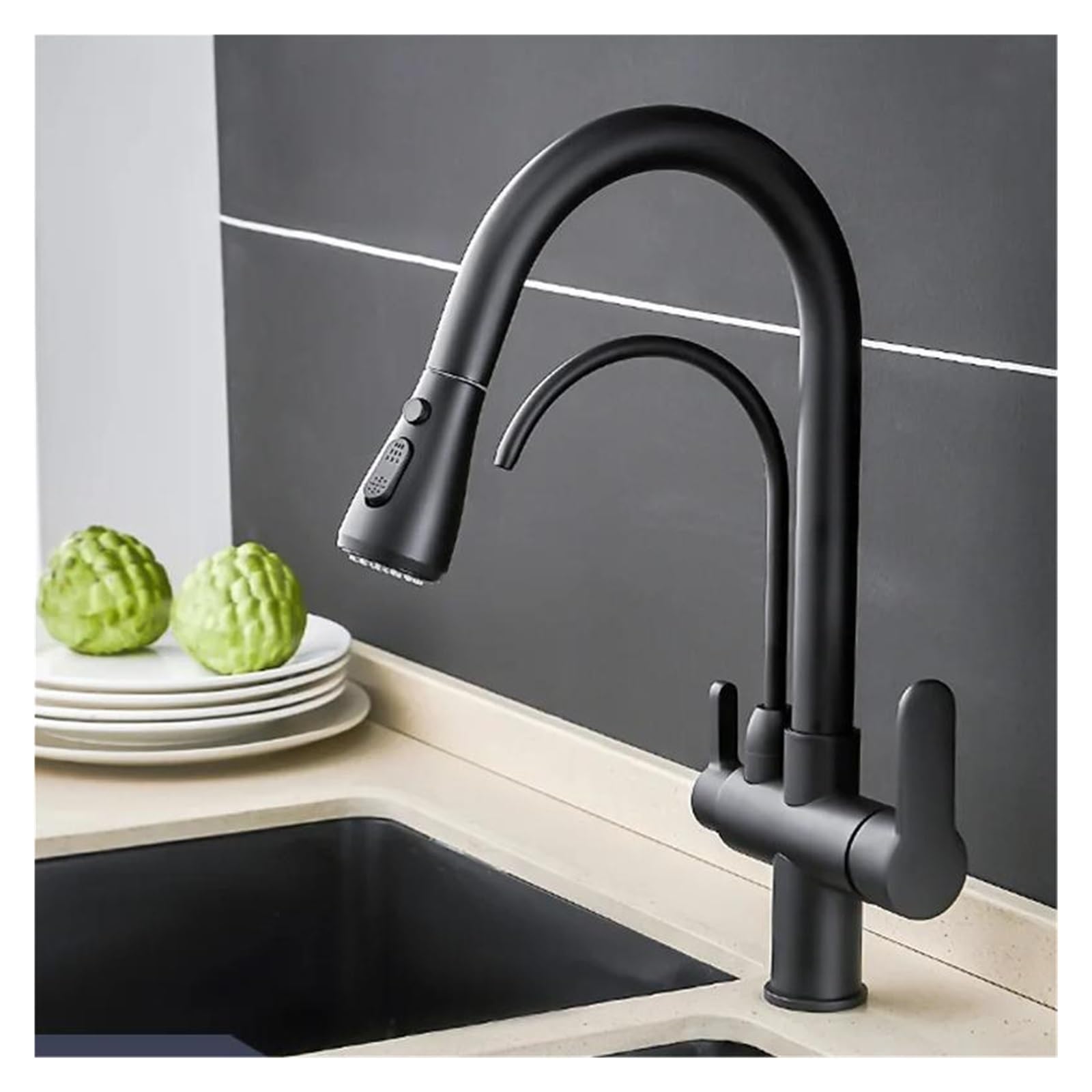Filtre eau cuisine robinet trois façons compatible mitigeur évier moderne - 7
