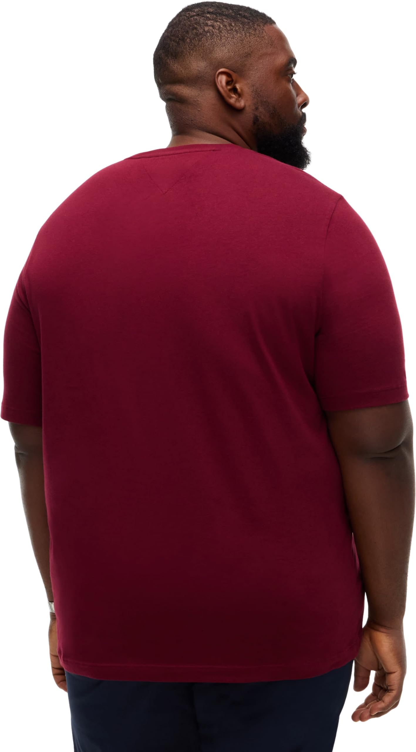 Tommy Hilfiger Camiseta BT-Essential Reg Fit Solid tee-B Mw0Mw39102, S/S, Color borgoña, Talla 5XL
