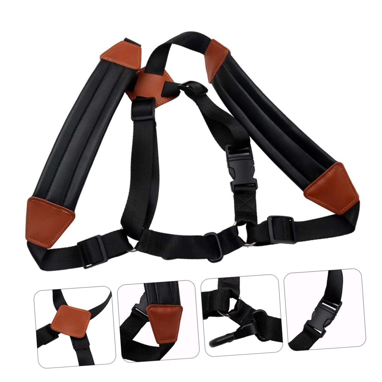 BESTonZON 2pezzi Regolabile Per Sax Con Spallacci Imbottiti e Materiali Resistenti Cintura Per Adulto e Comfort e Libertà Di Movimento Per Musicisti