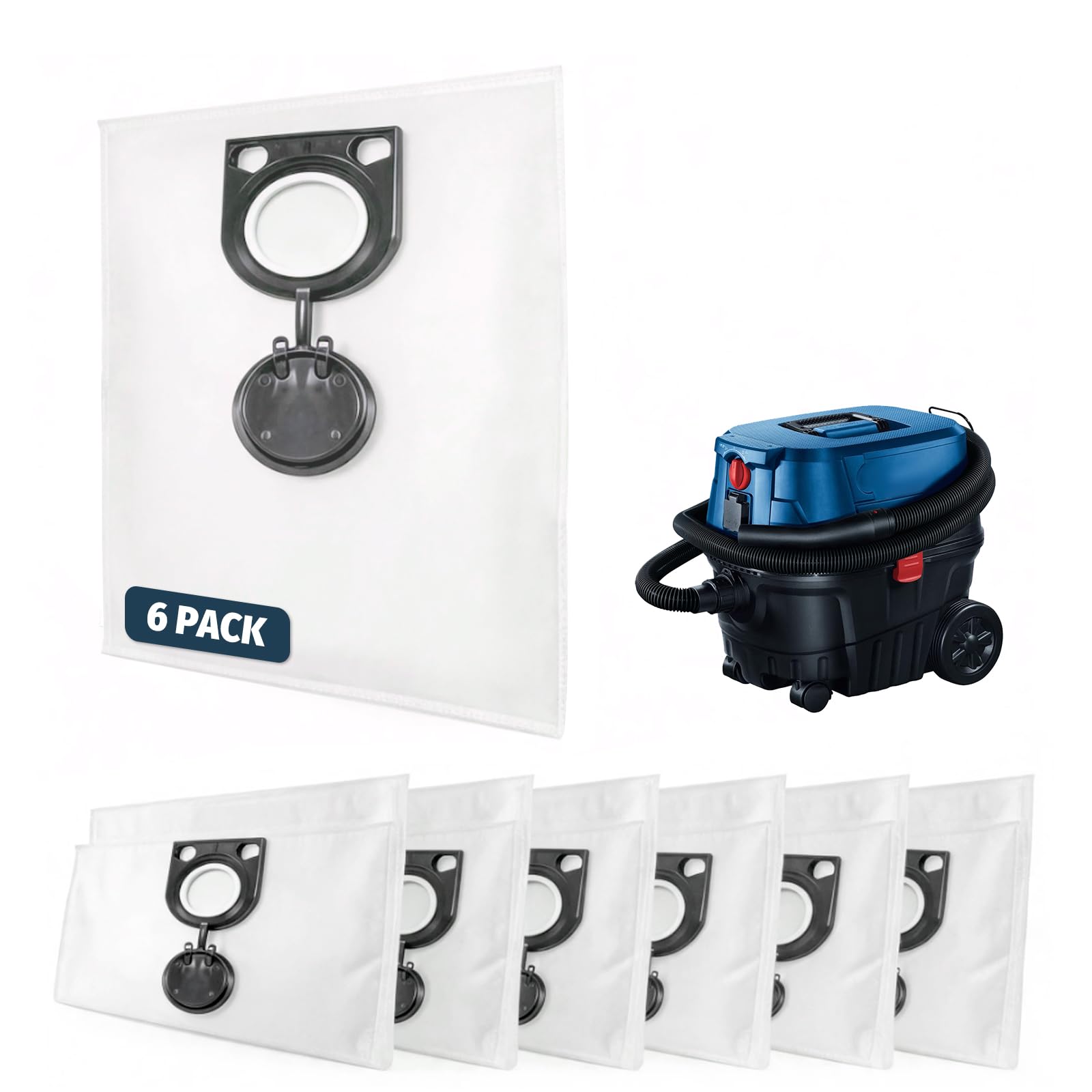 10 Bolsas Aspiradora Universal Compatible con Bosch GAS 25L SFC Aspiradora | Reemplazable Bolsa Aspiradora,Ajuste Perfecto,Aspiradoras Accesorios