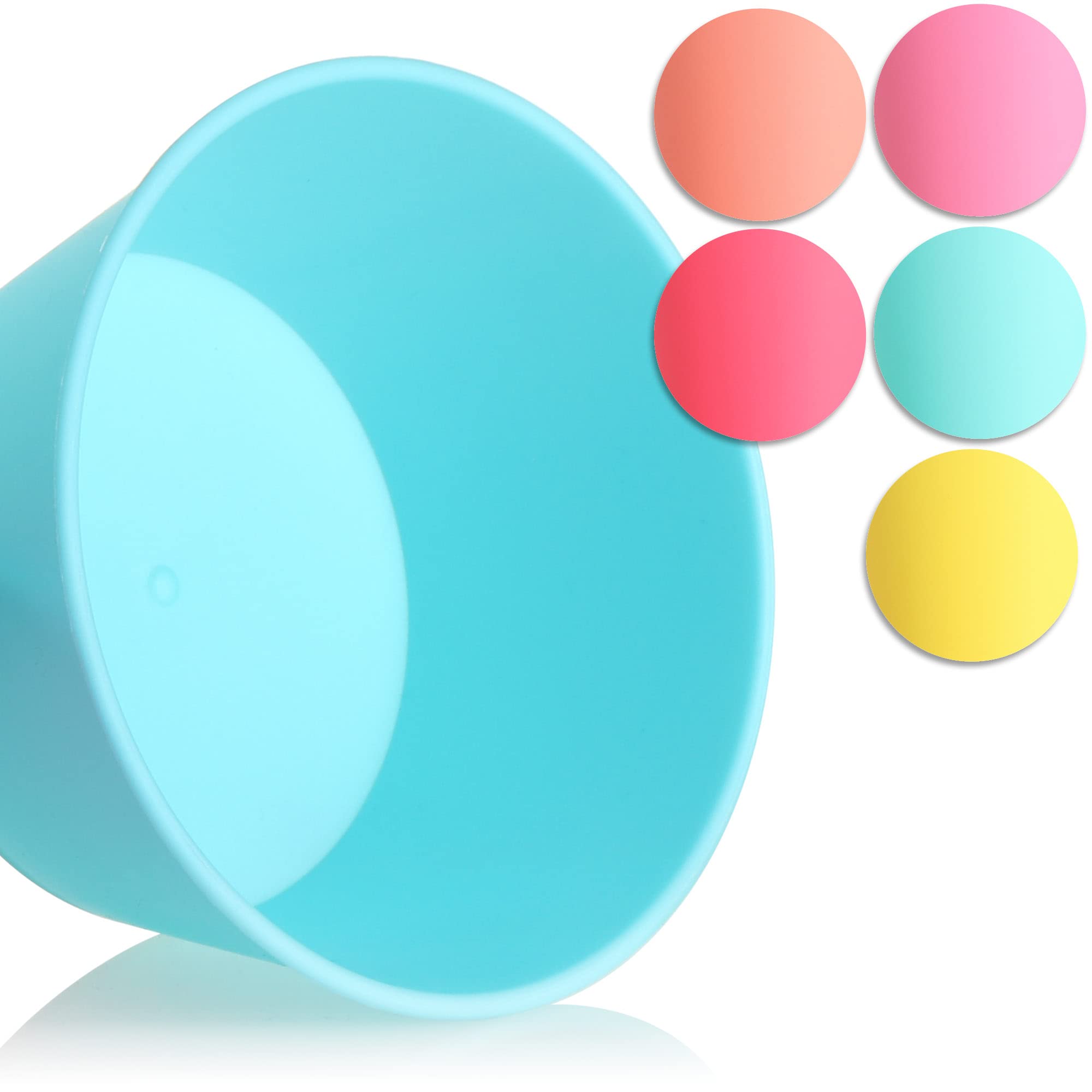 com-four® - Juego de 12 cuencos para picnic, accesorios de varios colores, arnés de camping, arnés de viaje, poco espacio e higiénico para 12 personas (cuenco - 12 piezas)