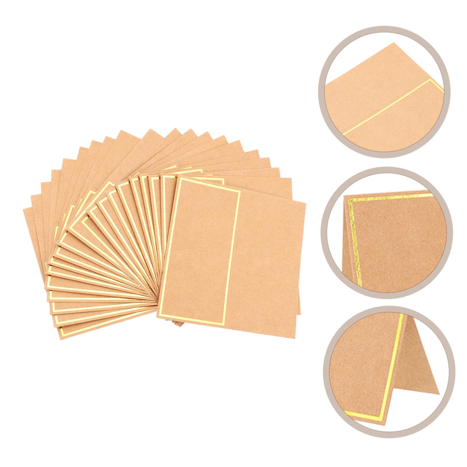 SHINEOFI 150stücke Hochzeit Platzkarten Mit Goldprägung Elegante Tischkarten Für Hochzeiten Feiern Und Events Blanko Tischreservierungskarten Aus Kraftpapier