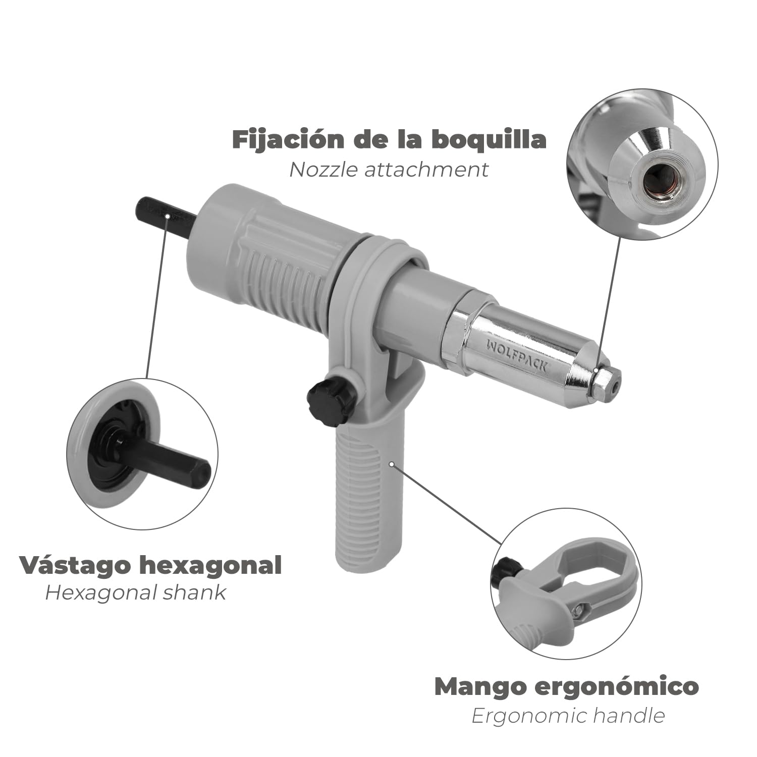 WOLFPACK LINEA PROFESIONAL Kit Rivettatrice Per Trapano