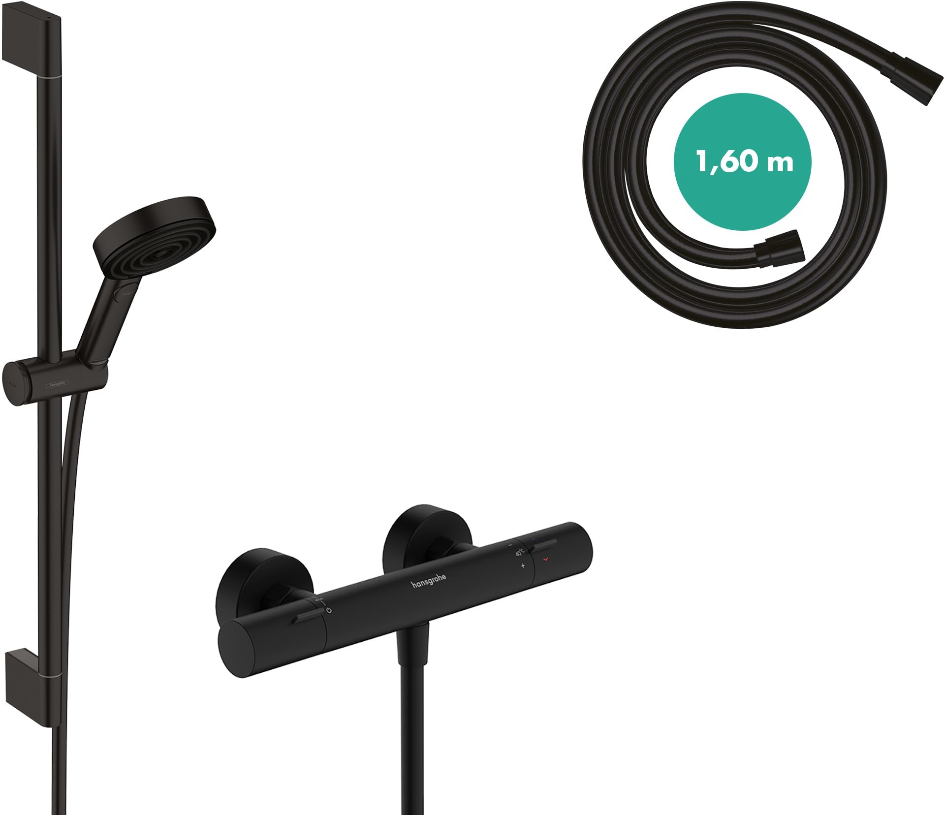 Set de douche EcoSmart+ hansgrohe Pulsify S pour économiser l'eau sans perdre de pression