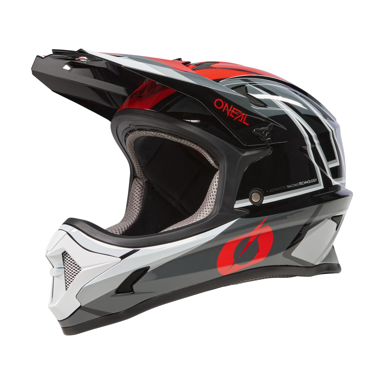 O'NEAL Mountain Bike Fullface Helmet MTB DH Downhill FR Freeride ABS Shell Magnetic Closure Exceeds Safety Standard EN1078 SONUS Helmet Split V.23 Adult Grey Red Size XL