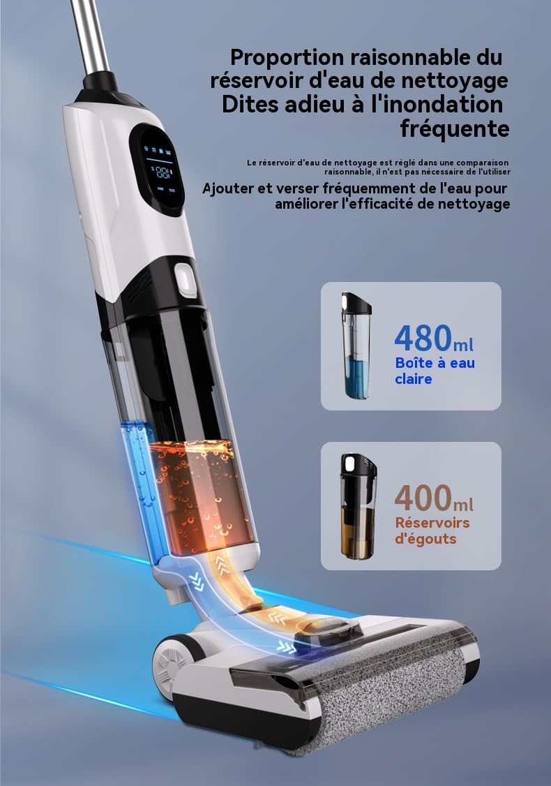 2025 lavadora de piso inalámbrica inteligente doméstica eléctrica barrido de voz autolimpiante máquina de limpieza y succión barrido y limpieza autolavadora de piso