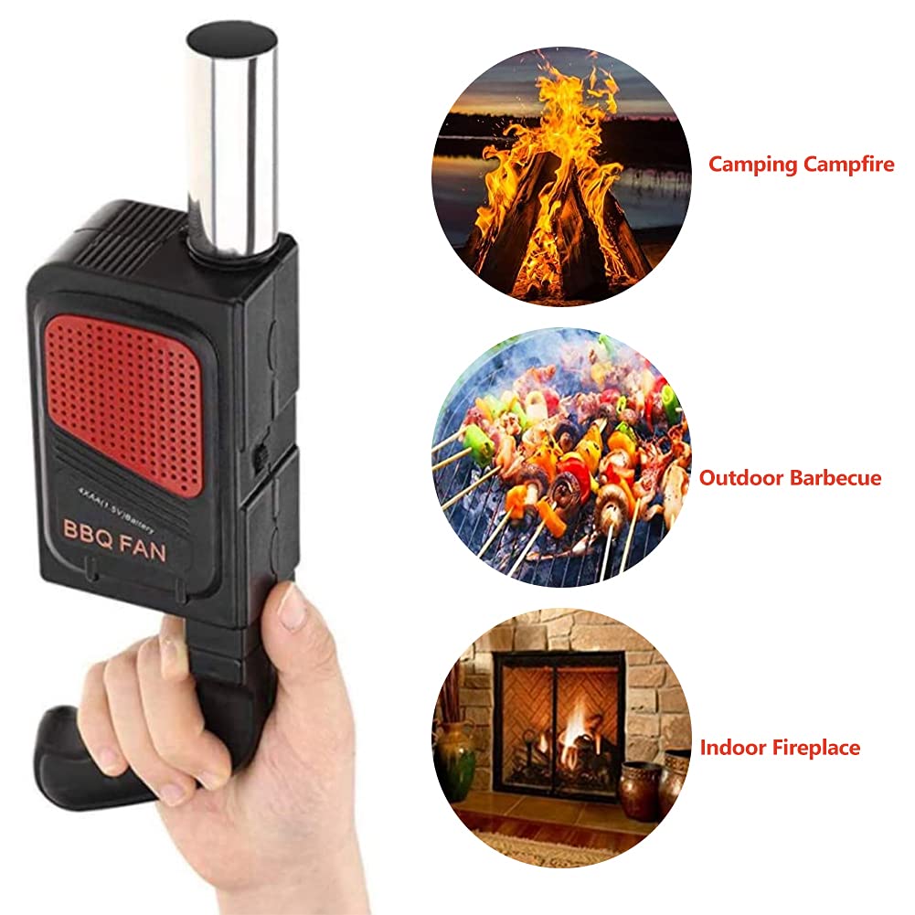Tbest Portable Handheld Elecc Bbq Fan Blower for Outdoor Cam Picnic Barbe C Tool e Fan Small Cordl, Bbq Fan - Image 3