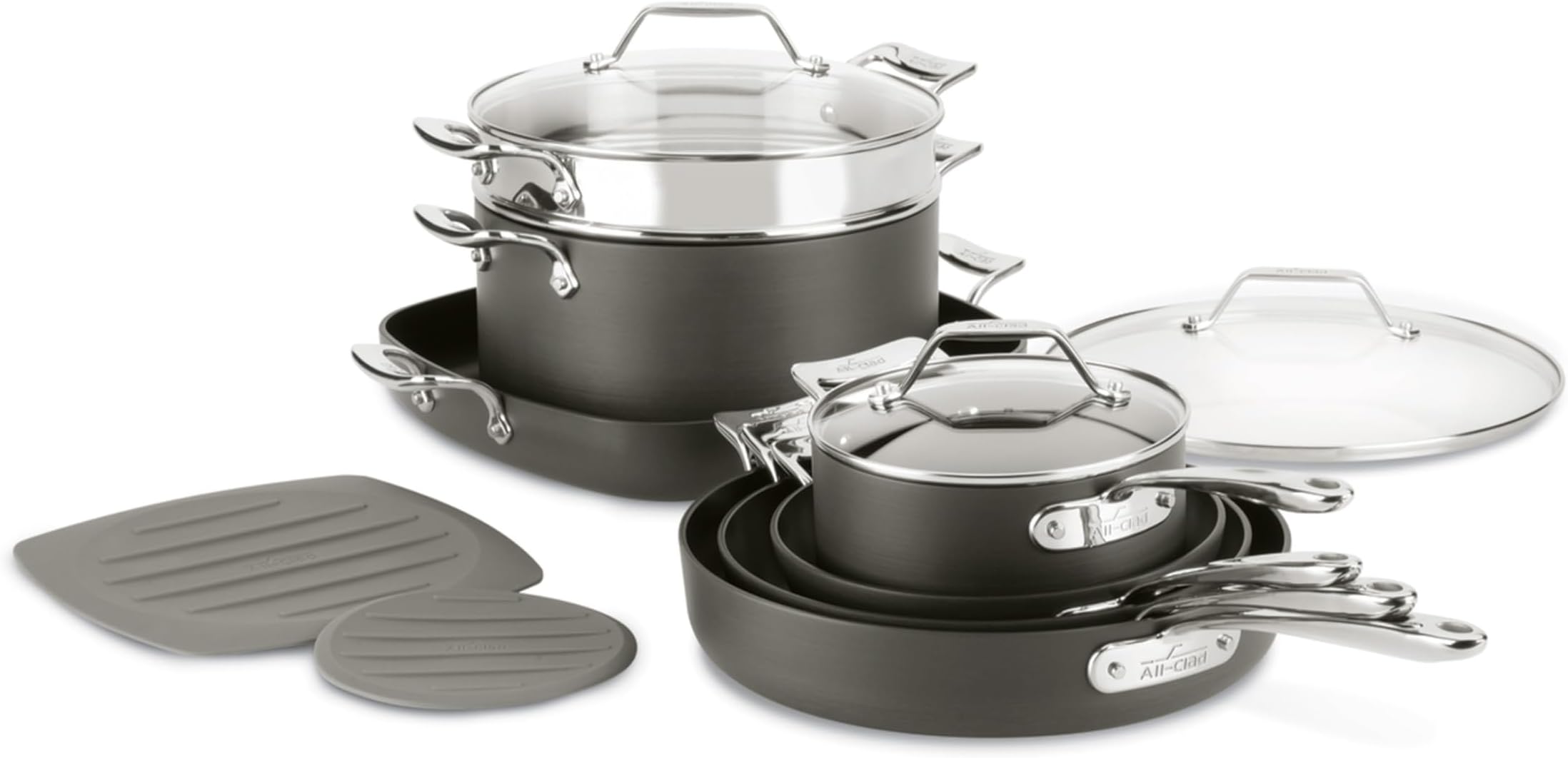 All-CladHard Anodized Nonstick Cookware Set, 12 piece Set