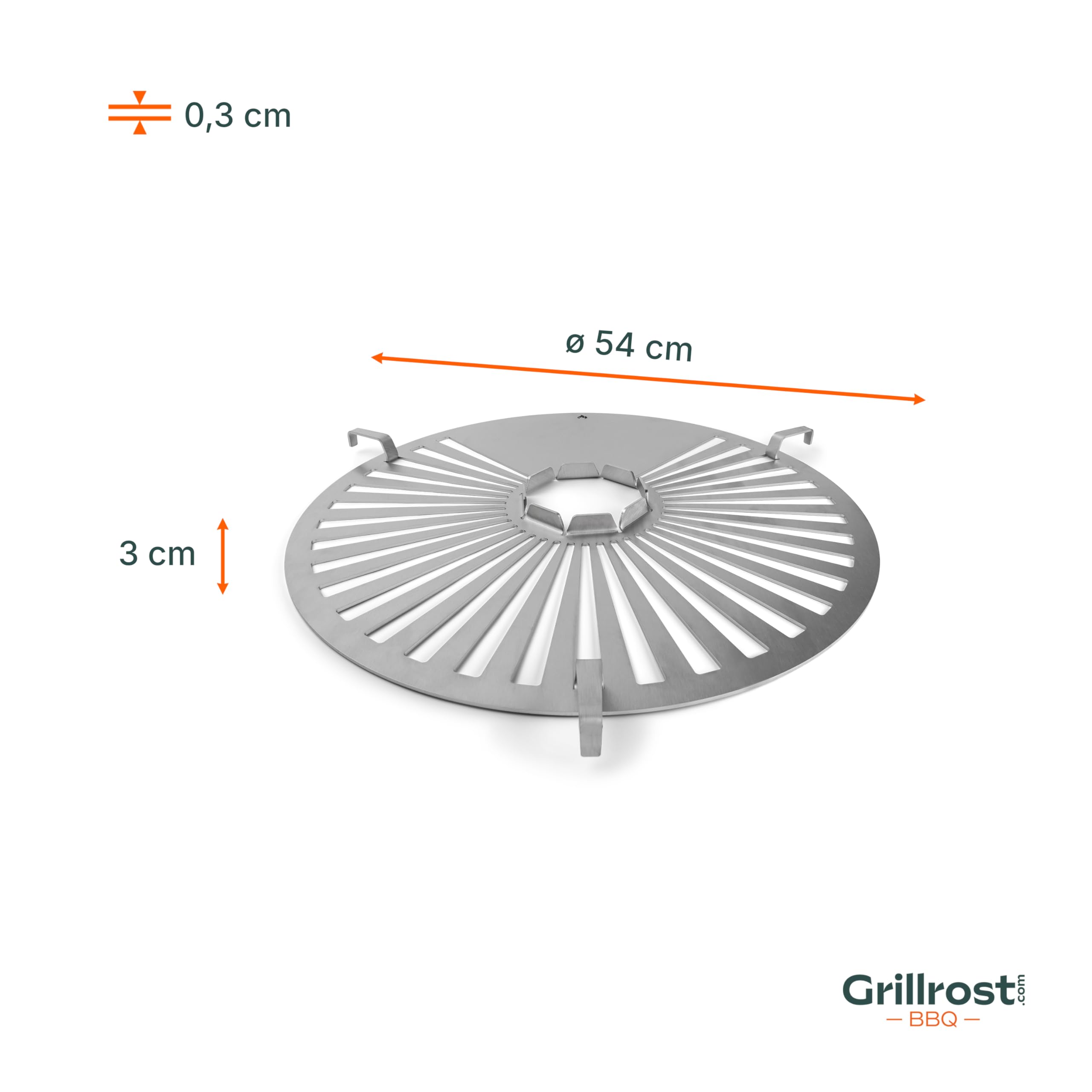 Grillrost.com Das Original Ruszt do grillowania ze stali nierdzewnej – każdy pojemnik na węgiel drzewny sprawia, że każdy pojemnik na węgiel drzewny